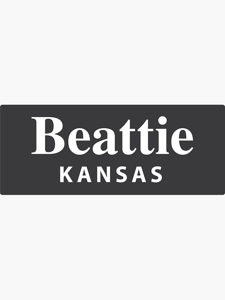 "Beattie, Kansas" Sticker for Sale by EveryCityxD2 Redbubble