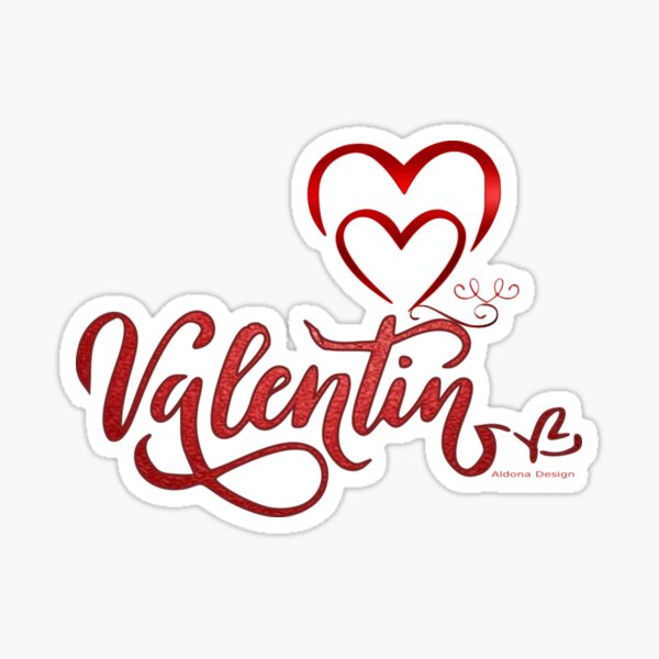 Lolita Valentine Doll greeting card / valentine text Sticker