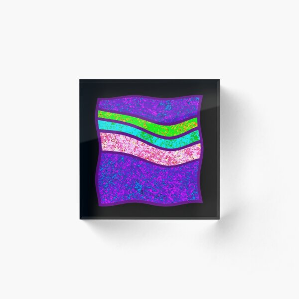 Shou Mei Waves III Acrylic Block