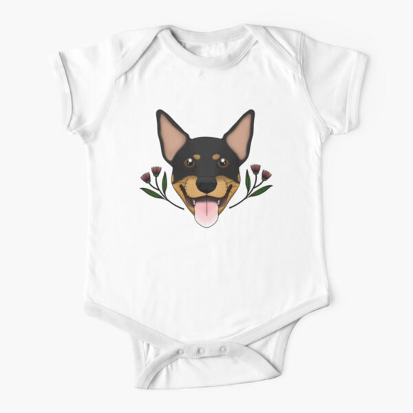 Australian Kelpie (Black and Tan) Short Sleeve Baby One-Piece