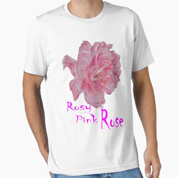 Rosy Pink Rose Essential T-Shirt