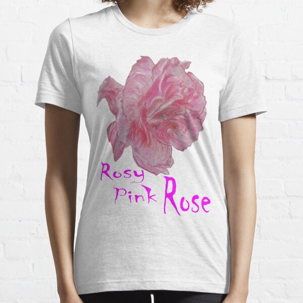 Rosy Pink Rose Essential T-Shirt