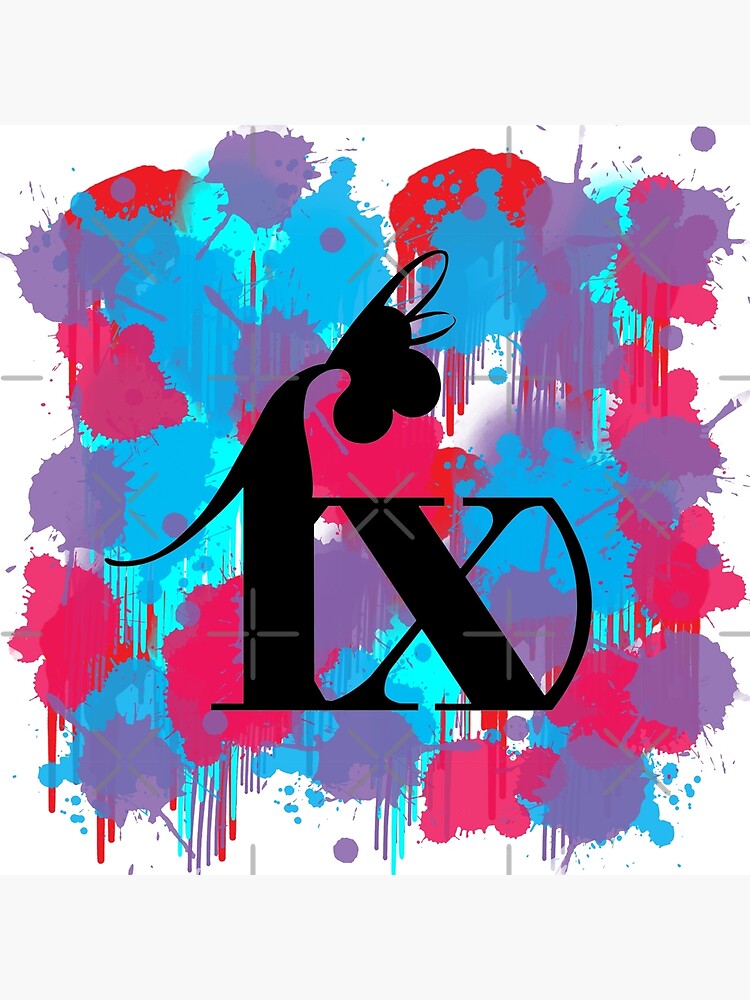 Discover F(x) logo Splatter Paint Premium Matte Vertical Poster