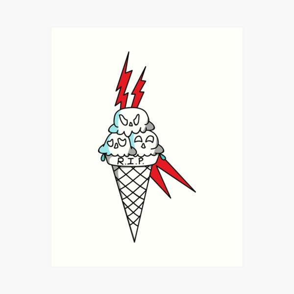 fattigdom statisk under Gucci Mane Ice Cream Cone Art Prints | Redbubble