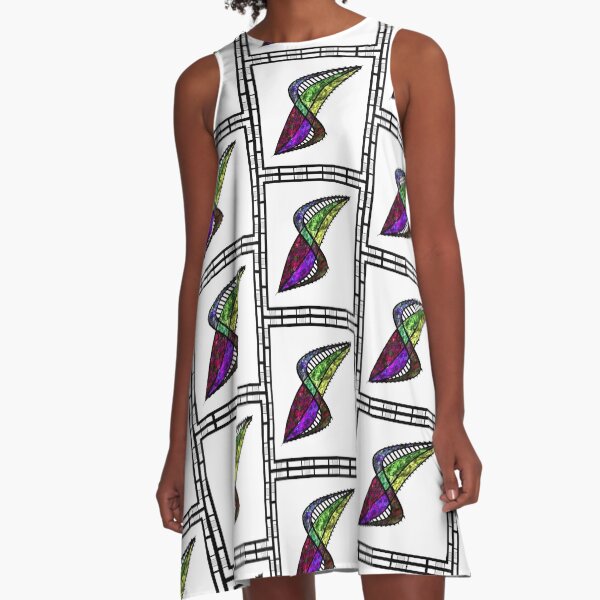 Shou Mei Abstract A-Line Dress