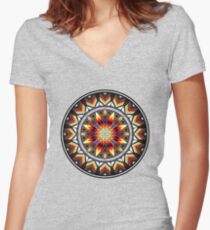 Sacred Places Red Women's Fitted V-Neck T-Shirt
