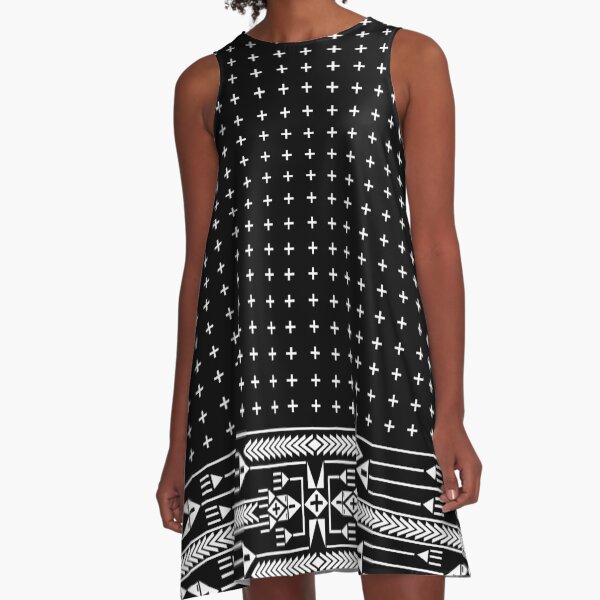 The Path (Black) A-Line Dress