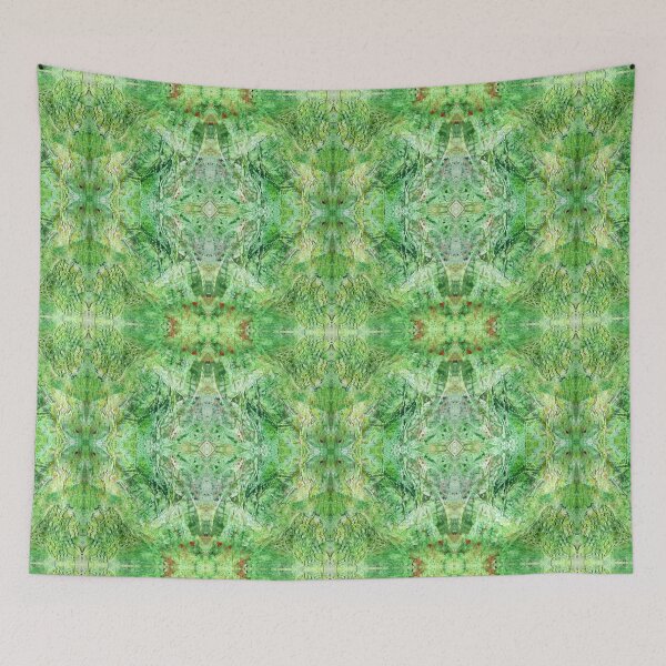 Item preview,  Green mixed media abstraction designed and sold by Julia Faranchuk.