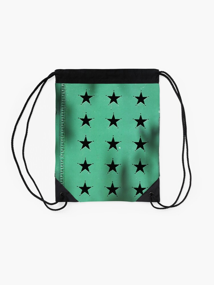 Alternate view of Green door - 21 stars Drawstring Bag