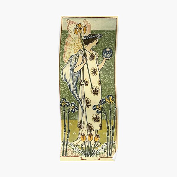 Vintage Arts and Crafts Illustration Painting Poster