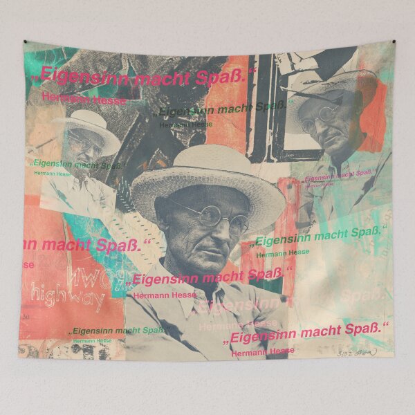 Item preview, Hermann Hesse portrait, famous quote designed and sold by Mauswohn.