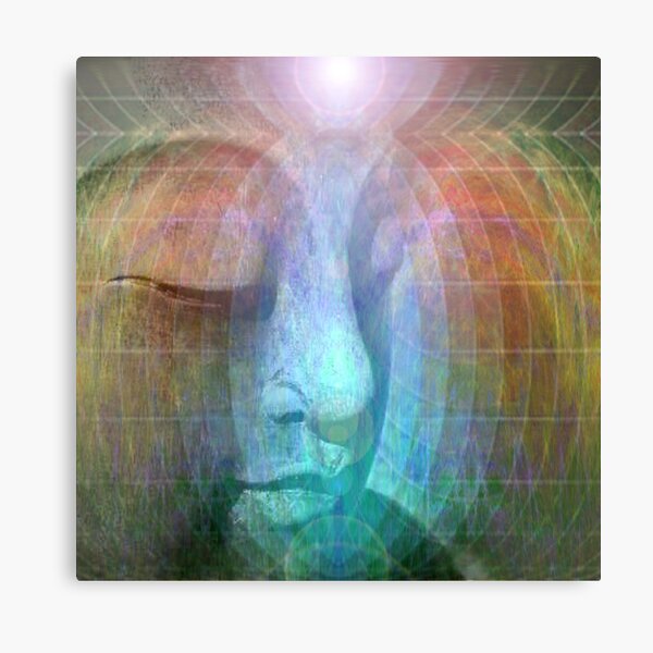 Rainbow buddha Metal Print