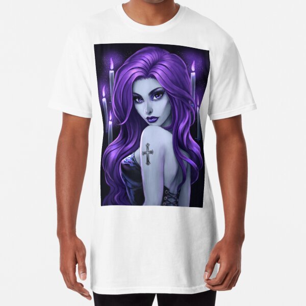 Goth Beauty - Purple Long T-Shirt