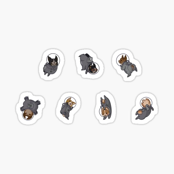 Astronaut Corgis on Parade Sticker
