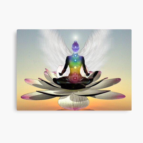 Lotus chakra angel Canvas Print