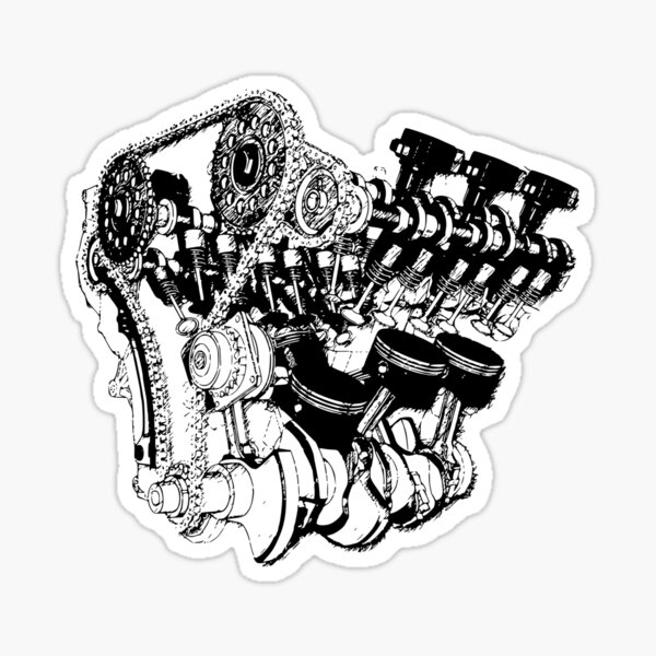 Internal Combustion Engine T-Shirt - Motor - Engine Sticker