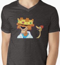 King and hiss snake T-Shirt mit V-Ausschnitt für Männer