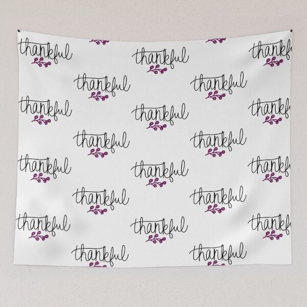 Item preview, Thankful Thank You Lettering Calligraphic God Gift designed and sold by Style4You24.