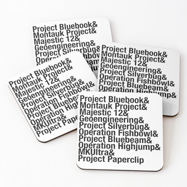Item preview, Greatest Conspiracies list,  Project Bluebook, UFO's, aliens. Typography list. designed and sold by azule1.