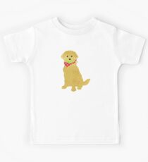 Camiseta para niños Cute Preppy Golden Retriever - pelotas de tenis en la boca