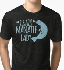 Camiseta de tejido mixto Crazy Manatee Lady