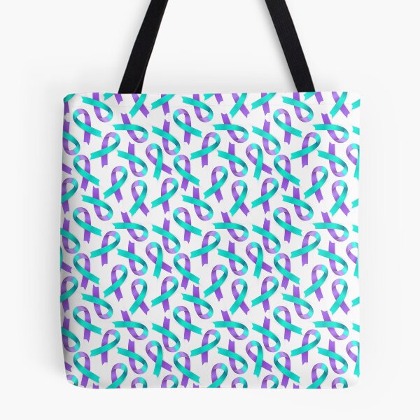 Item preview, Purple and teal suicide awareness and prevention ribbon. designed and sold by crdraper.