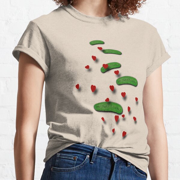 My Sweet Pickle And Cascading Hearts Classic T-Shirt