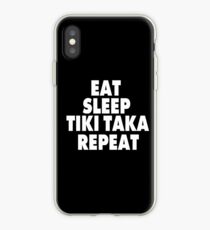 Eat Sleep Tiki Taka Repeat iPhone Case