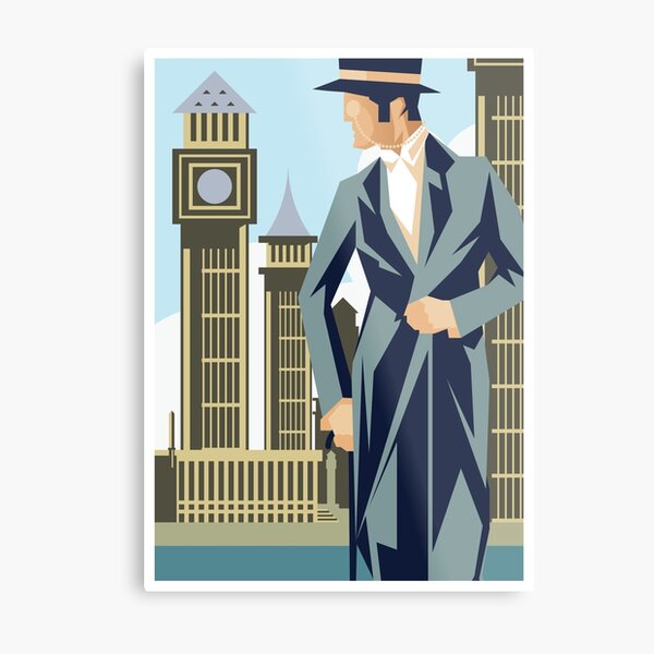 Item preview, Vintage Art Deco London Gentleman designed and sold by SchoomDesigns.