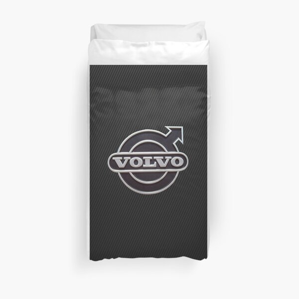 Carbon Volvo Logo Duvet Cover
