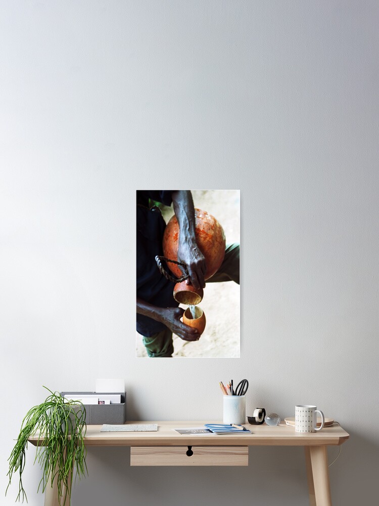 Thumbnail 2 of 3, Poster, Pouring Palm Wine designed and sold by Muyiwa.