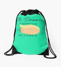 The Donald Twitter In Chief Drawstring Bag