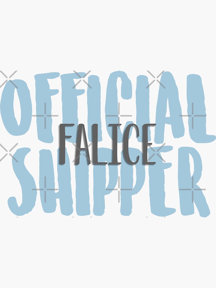 Official Falice Shipper Blue Version Sticker For Sale By