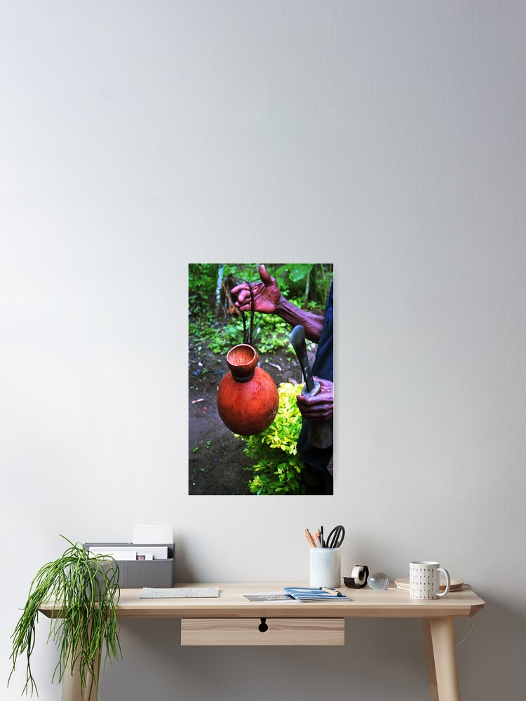Thumbnail 2 of 3, Poster, Working tools of a palm wine tapper -- V designed and sold by Muyiwa.