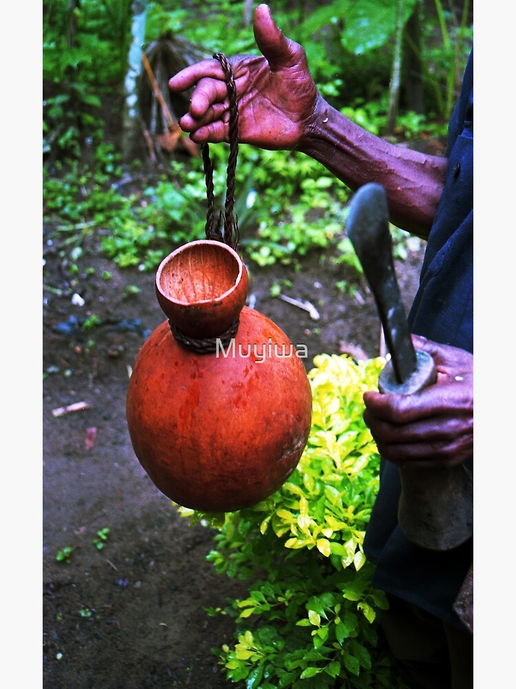 Thumbnail 3 of 3, Poster, Working tools of a palm wine tapper -- V designed and sold by Muyiwa.