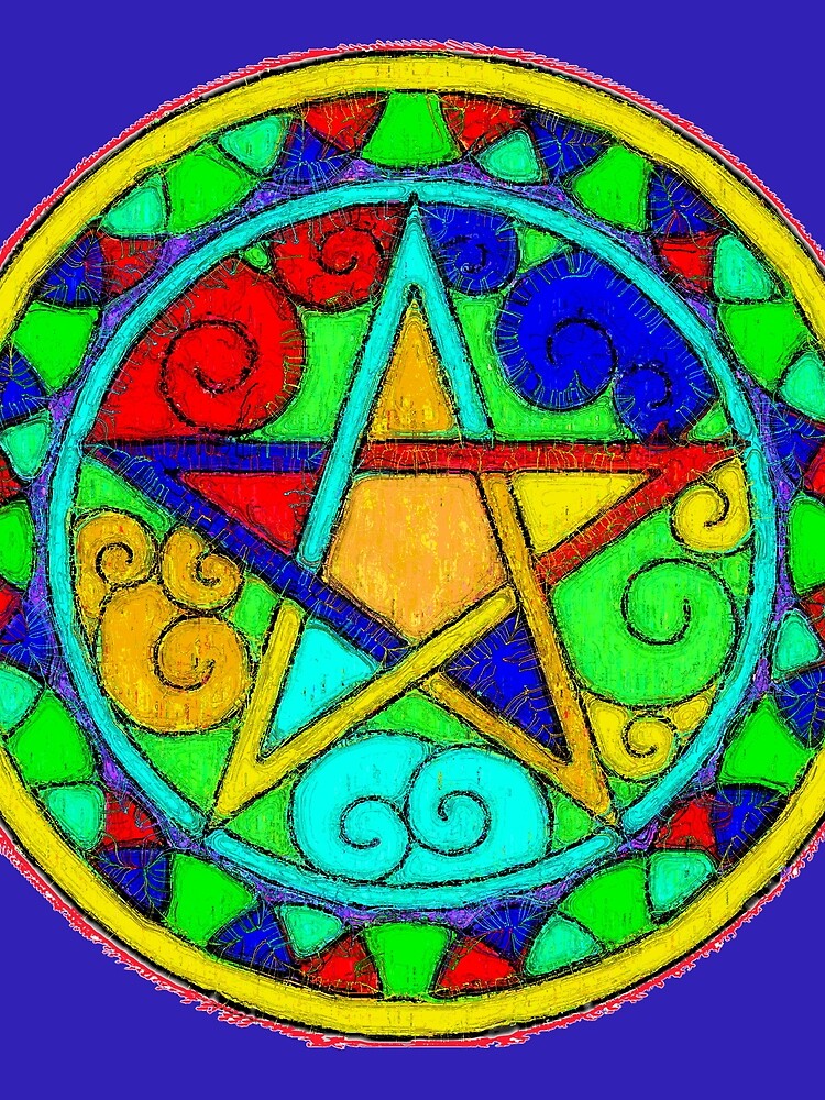 Thumbnail 3 of 3, Scarf, Energized Pentacle. designed and sold by Hound-B.