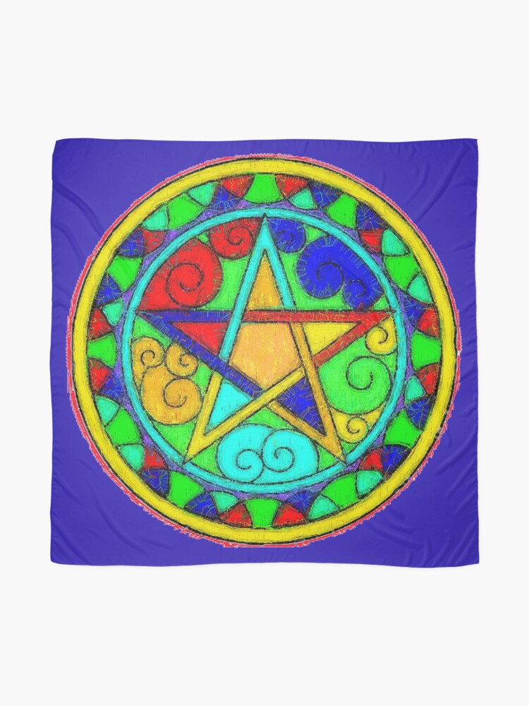Thumbnail 2 of 3, Scarf, Energized Pentacle. designed and sold by Hound-B.