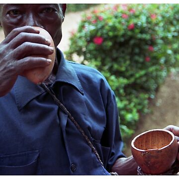 Artwork thumbnail, Drinking from palmwine gourd --H by Muyiwa's Art Muse