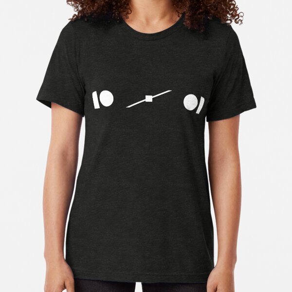 Swedish Brick Silhouette in White Tri-blend T-Shirt