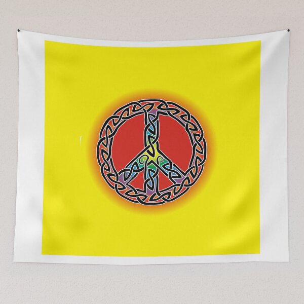 Item preview, Celtic Knot Red Peace Sign designed and sold by KnotYourWorld.