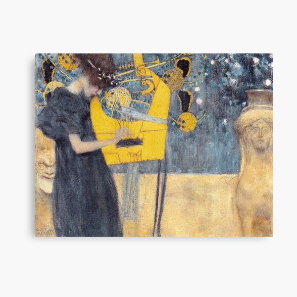 Aperçu de l'œuvre Musique, Gustav Klimt, 1895 créée et vendue par Vintage Wall Art.
