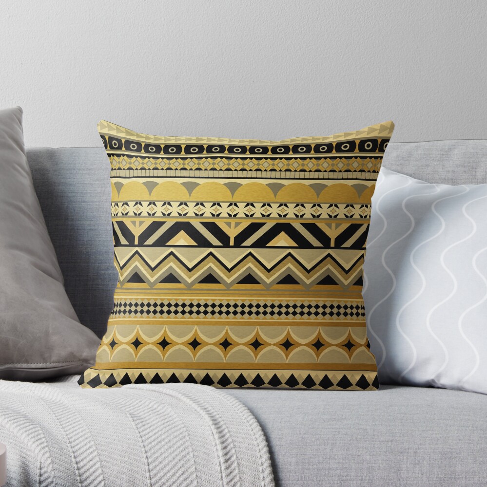 Aztec Throw Pillow By Aiysledesigns Redbubble
