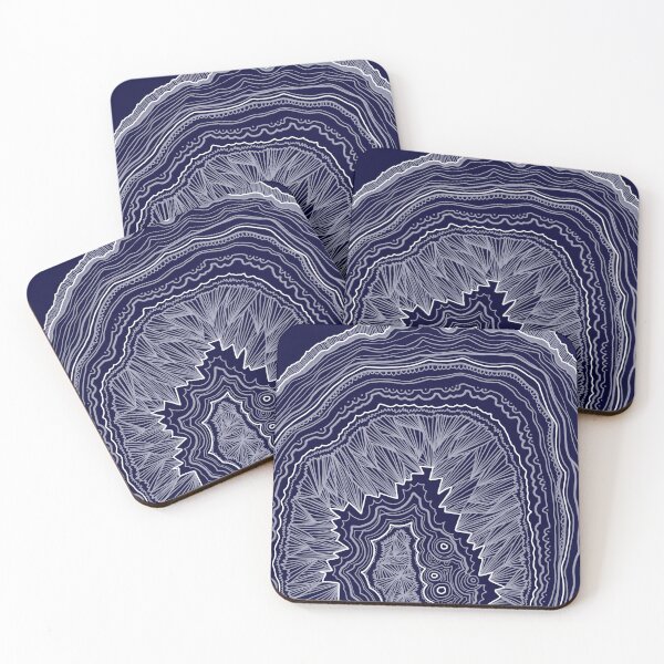 Item preview, Indigo Geode Drawing designed and sold by ColorObsession.