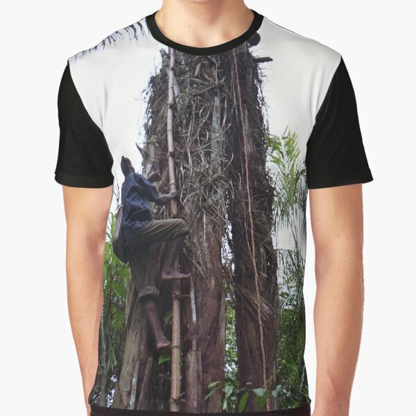 Climbing Palm Wine Tree Graphic T-Shirt