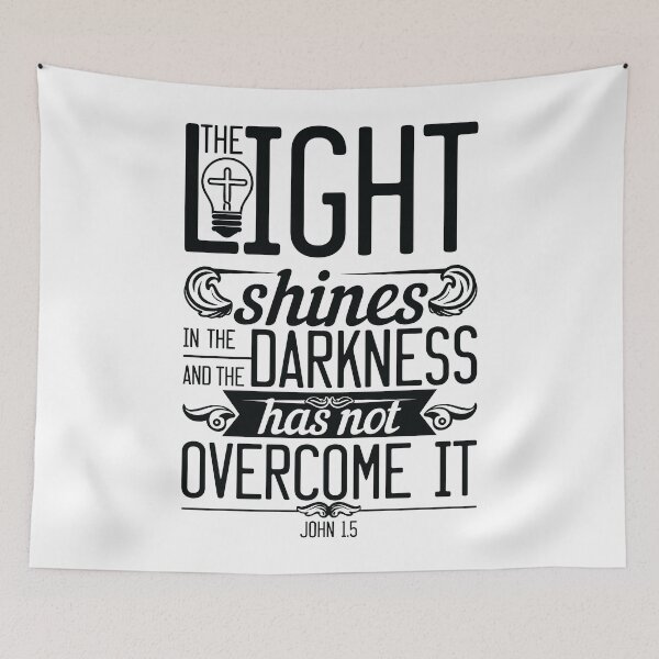 Item preview, John 1:5  The Light Shines in the Darkness but the Darkness has not Overcome It. designed and sold by crdraper.