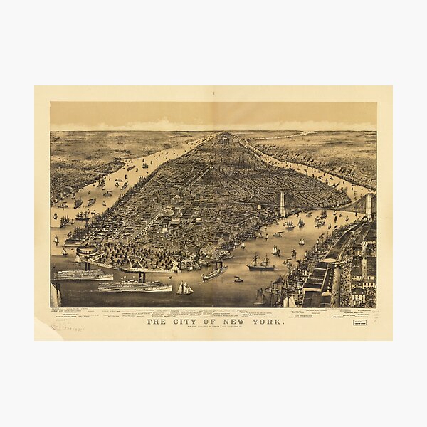 Old aerial view of Saint-Louis, Missouri. Currier & Yves, New York