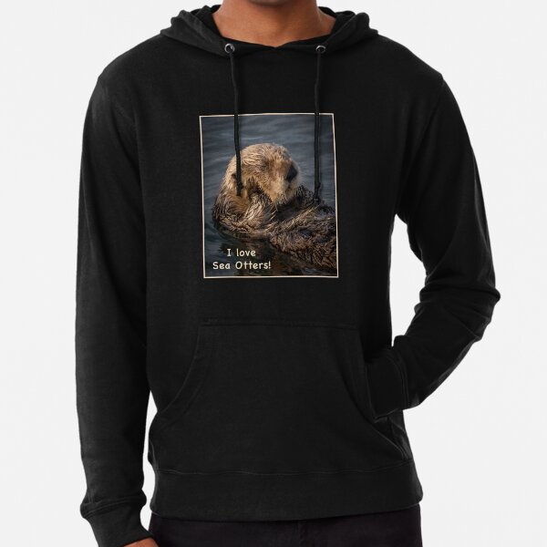 Sleepy Sea Otter! Lightweight Hoodie