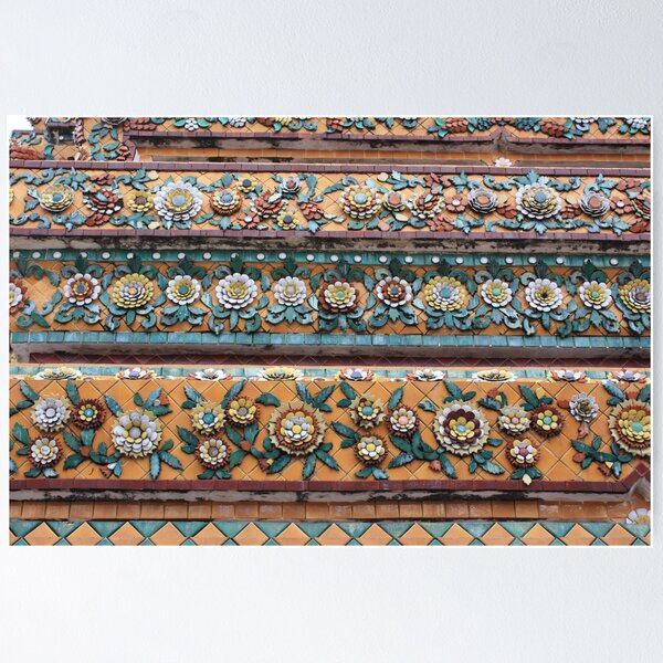 Item preview, On the walls of the Chedis of Wat Pho, Bangkok designed and sold by Indrani Ghose.