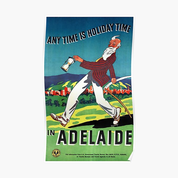 "Adelaide Australia Vintage Poster Restored" Poster for Sale by