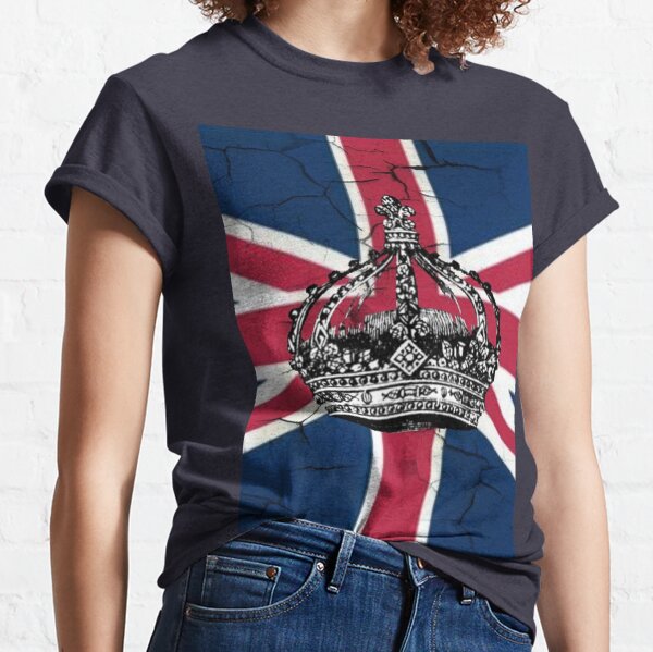 British union jack flag jubilee vintage crown  Classic T-Shirt